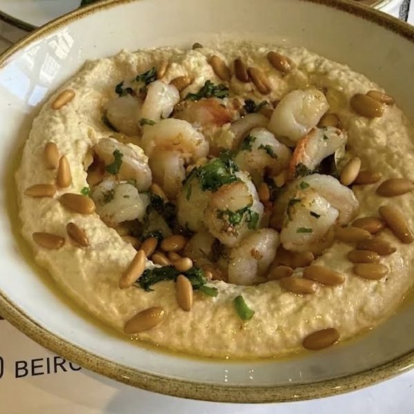 Hommous aux crevettes